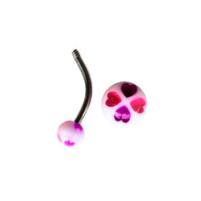ギャラリービューアに画像を読み込み、Pink &amp; Purple Hearts Navel Pierce / ピンク＆パープルハートのへそピアス
