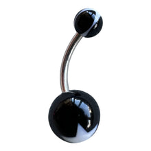 ギャラリービューアに画像を読み込み、Black w/ White Star Navel Pierce / ブラック×ホワイトスター へそピアス
