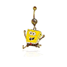 Load image into Gallery viewer, SpongeBob Dangle Belly Button Ring
