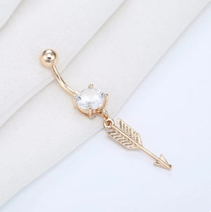 Arrow Dangle Belly Button Ring