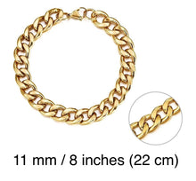 Load image into Gallery viewer, STAINLESS STEEL BRACELET MEN CUBAN CHAIN　キューバンチェーン　ステンレス　スチール　ブレスレット　
