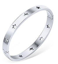 Load image into Gallery viewer, Star Stainless bangle Bracelet　スター　ステンレス　バングル　ブレスレット
