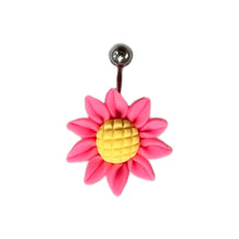 Load image into Gallery viewer, Stunning Sunflower Belly Button Ring
