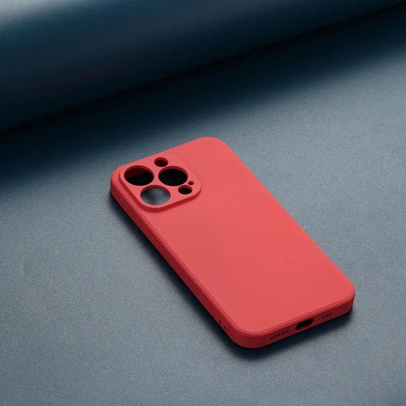 Shockproof Soft Silicone Plain Red Color Iphone Cases　シリコン　赤