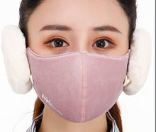 Load image into Gallery viewer, Winter Face Mask with Ears Muffs set. Keep your winter warm!
