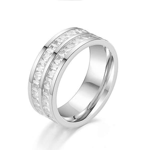 High Quality Zircon Stainless Steel Diamond Rings　ジルコン　ステンレススチール　ダイアモンド　リング