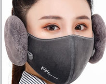 Load image into Gallery viewer, Winter Face Mask with Ears Muffs set. Keep your winter warm!
