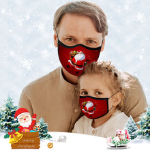 Load image into Gallery viewer, XMAS Face Mask with extra layer of filter protection. Cotton, Washable!
