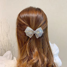 ギャラリービューアに画像を読み込み、Rhinestone Bow Hair clip　ラインストーンヘアクリップ　リボン

