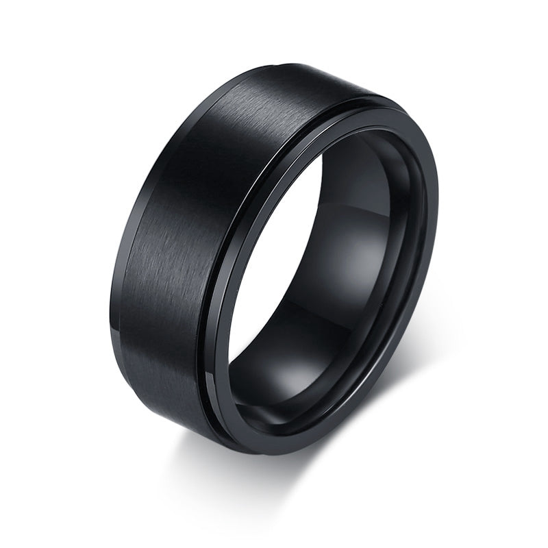Joint Stainless Steel Ring Men's Black Titanium Steel Ring Joint Stain ...