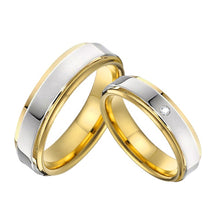 Load image into Gallery viewer, 18k gold plated titanium jewelry stainless steel ring  men and women　１８金　ゴールド　チタニウム　ジュエリー　ステンレススチールリング　男女兼用
