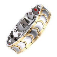 Load image into Gallery viewer, Double row magnet titanium steel bracelet
