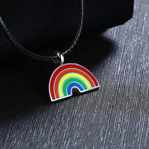 Titanium Steel Rainbow Gay Paint Pendants