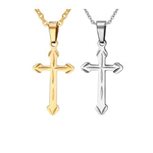 Load image into Gallery viewer, Steel cross necklace pendant, High Polish, great quality.
