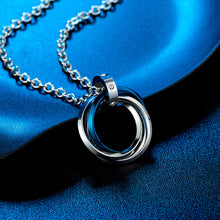 ギャラリービューアに画像を読み込み、SNS hiphop hop tide three circle titanium steel pendant three ring.　ヒップホップリングペンダント
