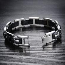 ギャラリービューアに画像を読み込み、Wild personality fashion titanium steel silicone bracelet/wristband
