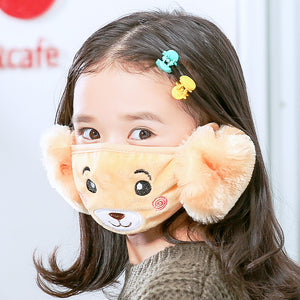 Cute Face Masks with Ear Warmers, for kids.