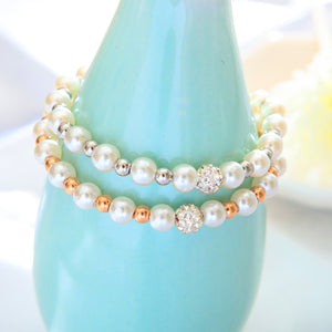 Pearl Bracelet Spacer Beads　パールブレスレット　