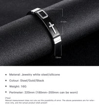 Load image into Gallery viewer, Titanium Steel Silicone Leather Wristband Belt Buckle
