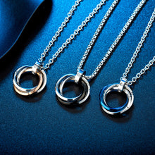 ギャラリービューアに画像を読み込み、SNS hiphop hop tide three circle titanium steel pendant three ring.　ヒップホップリングペンダント
