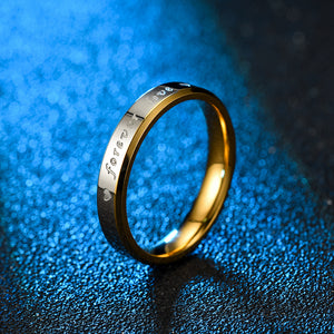 Romantic Stainless Steel Ring,  Forever Love Engraving Couple Statement　ロマンティック　ステンレススチール　リング　Foever Love 刻印入　