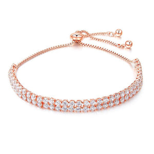 Exquisite and elegant bracelet double row gem bracelet　ダブル　ロウ　ジェム　ブレスレット