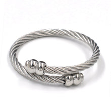 Load image into Gallery viewer, Steel rope punk style stainless steel bracelet
