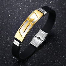 ギャラリービューアに画像を読み込み、Bracelet personality cross silicone bracelet wristband　クロスシリコン　ブレスレット
