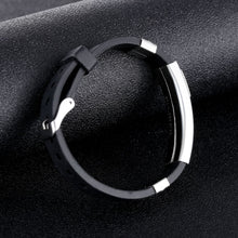 ギャラリービューアに画像を読み込み、Titanium Steel Silicone Leather Wristband Belt Buckle
