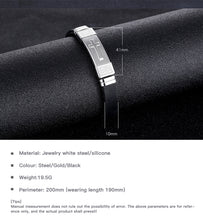 Load image into Gallery viewer, Male cross titanium steel leather bracelet　クロス　チタニウム　スチール　レザーブレスレット
