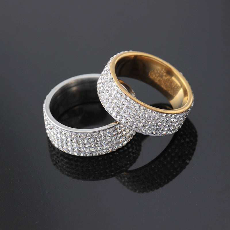 Diamond Look Rings Full diamond look gem design ring in gold and silver colors Full diamo ...