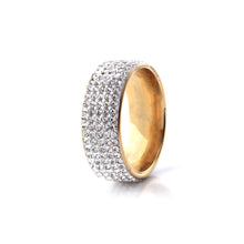 Load image into Gallery viewer, Full diamond look gem design ring in gold &amp; silver colors　フルダイアモンド　ルック　ジェムリング　ゴールド　シルバー

