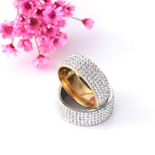 ギャラリービューアに画像を読み込み、Full diamond look gem design ring in gold &amp; silver colors　フルダイアモンド　ルック　ジェムリング　ゴールド　シルバー
