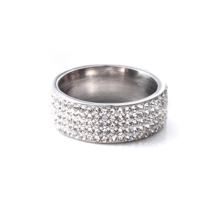 stainless steel unisex full diamond design ring gold and silver　ステンレス　スチール　男女兼用　ゴールド　シルバ‐
