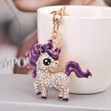Load image into Gallery viewer, Little Pony Rhinestone, Stainless Steel  keychain
