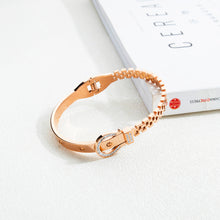 Load image into Gallery viewer, Rose gold-plated ladies bracelet niche design hollow asymmetric.
