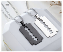 Load image into Gallery viewer, Fashionable razor blade stainless steel &amp; pendant　レイザーブレードペンダント
