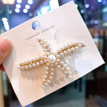 ギャラリービューアに画像を読み込み、Pearl Rhinestone Starfish Hair Clip　ヘアクリップ　パール　ヒトデ
