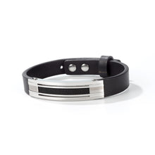 Load image into Gallery viewer, Titanium steel leather wild leather bracelet/wristband
