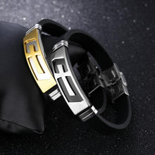 Load image into Gallery viewer, Bracelet personality cross silicone bracelet wristband　クロスシリコン　ブレスレット
