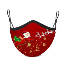 Load image into Gallery viewer, XMAS Face Mask with extra layer of filter protection. Cotton, Washable!
