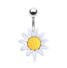Load image into Gallery viewer, Stunning Sunflower Belly Button Ring
