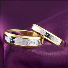 ギャラリービューアに画像を読み込み、Romantic Stainless Steel Ring,  Forever Love Engraving Couple Statement　ロマンティック　ステンレススチール　リング　Foever Love 刻印入　
