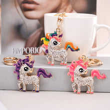 Load image into Gallery viewer, Little Pony Rhinestone, Stainless Steel  keychain
