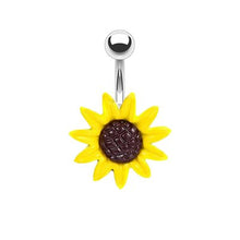 ギャラリービューアに画像を読み込み、Stunning Sunflower Belly Button Ring
