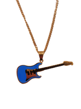 Load image into Gallery viewer, Stainless steel -Guitar Pendant and Necklace
