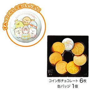 Sumikko Gurashi Badge Coin Gift Chocolate すみっコぐらし　缶バッジ＆コインギフトチョコレート
