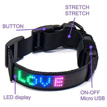 Load image into Gallery viewer, Blinking, Bluetooth Dog Collar, design your own Display for your Dog Collar!
