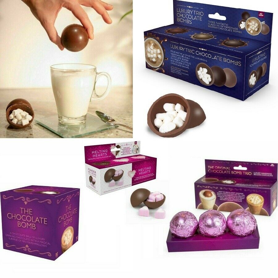 Hot Chocolate Marshmallow Bombs, Luxury Trio set ベルギー