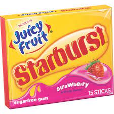 Juicy Fruit Starburst Strawberry gum　スターバスト　ストロベリーガム